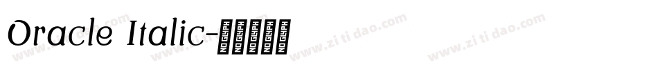 Oracle Italic字体转换